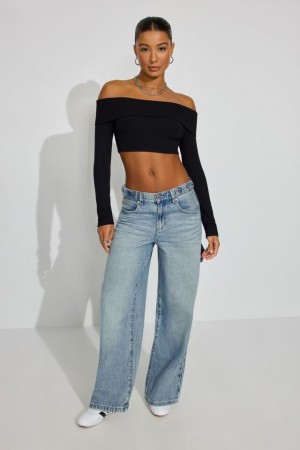 Blue Women Garage Mega Jeans | A-5640928